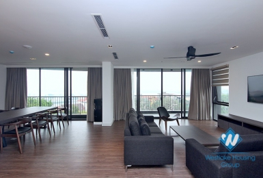 A premium 3 bedroom and working room apartment with lake view for rent on To Ngoc Van, Tay Ho